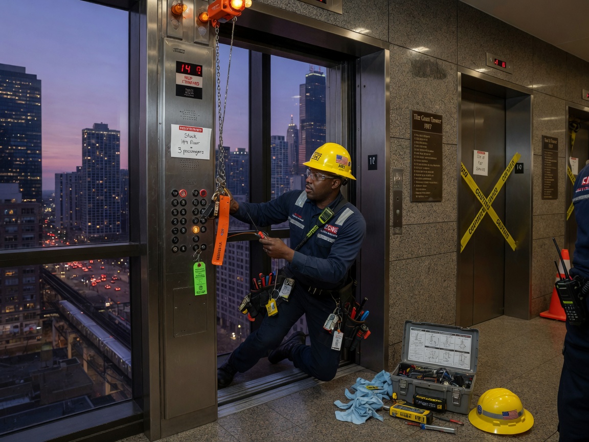 Emergency 24/7 elevator repair response
